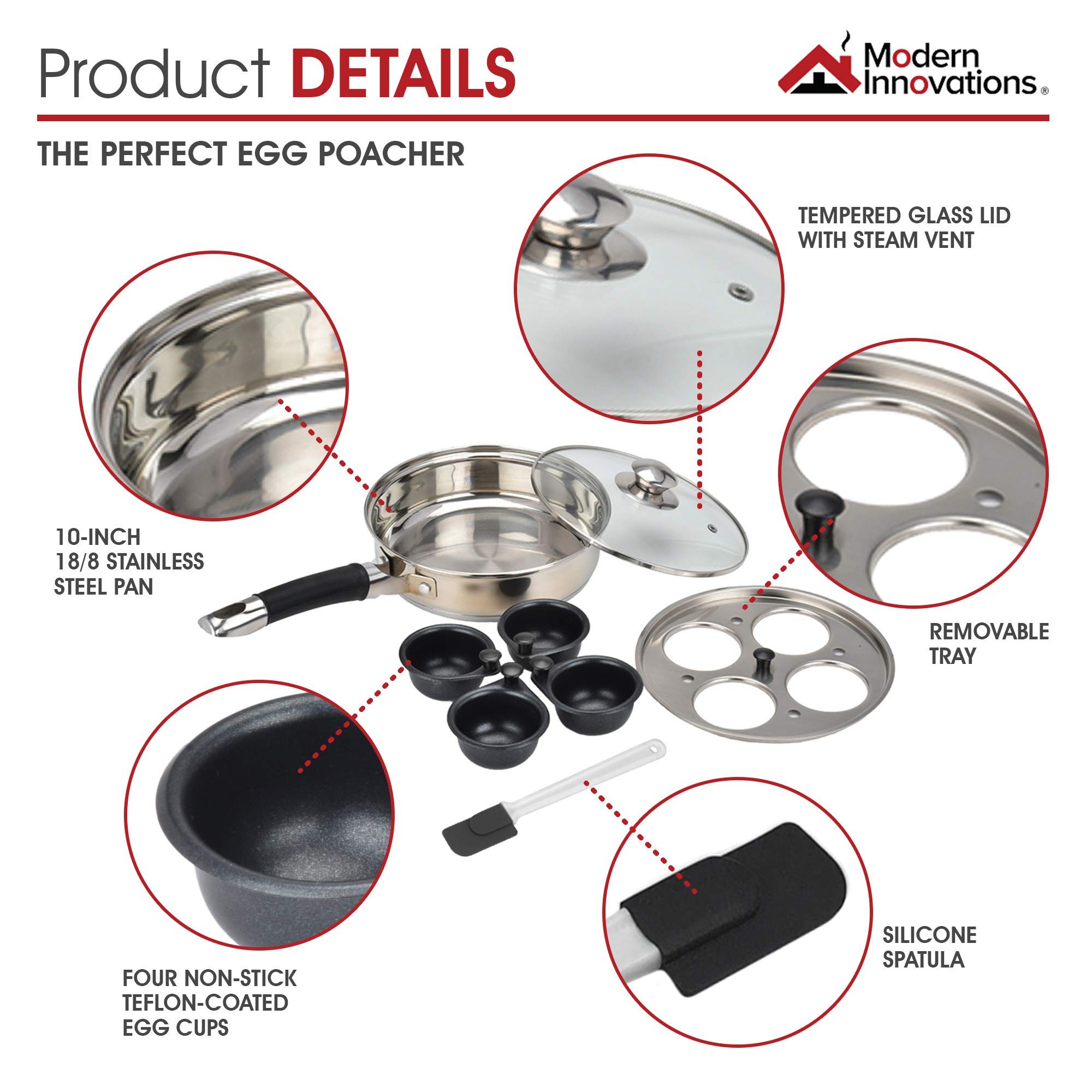 Perfect Poached Egg Maker Induction Cooktop Egg Poachers Cookware Set