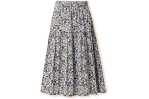 WELAKEN Floral Long Skirt for Girls Toddler & Kids & Teens II Girl's A-Line Maxi Skirts
