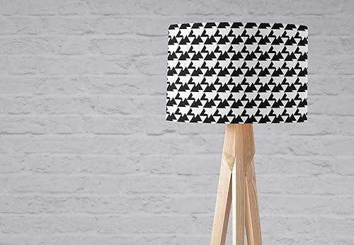 white geometric lampshade