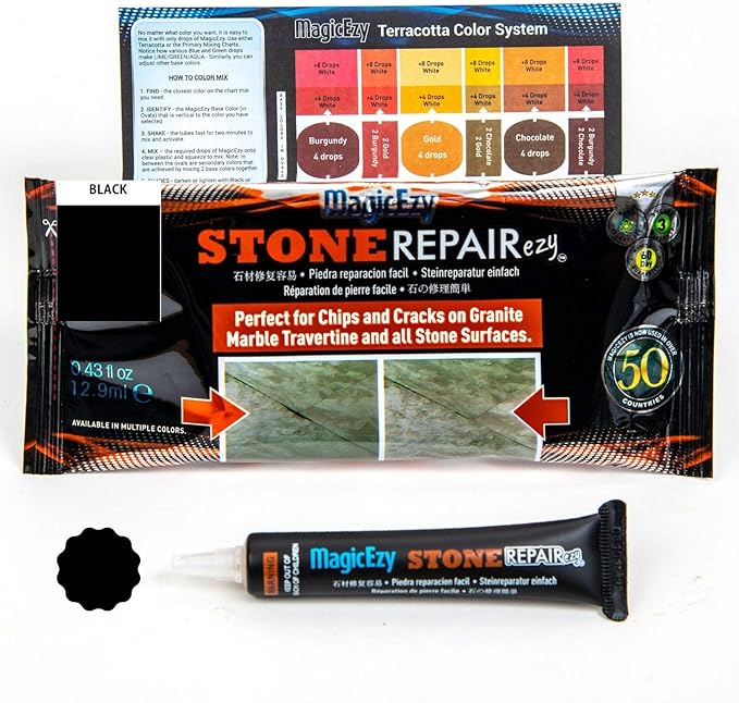 MagicEzy Stone Repairezy™ (Black) Stone Fix Fills and Colors in