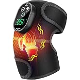 Cordless Knee Heating Pad, 3 in 1 Heated Knee massager for Men and Women, Heated Knee Brace with Vibration and Timer Setting for Joint Pain Relief, Heartwarming and Practical Gift for Loved Ones