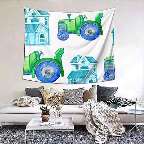 Amazon Co Jp Wotaka タペストリー 150x100cm シームレスパターン水彩漫画イラスト おしゃれ 壁掛け ブランケット 北欧風 ウォールデコレーション 新居祝い 引っ越し キズルーム モダン 装飾アート ホーム キッチン