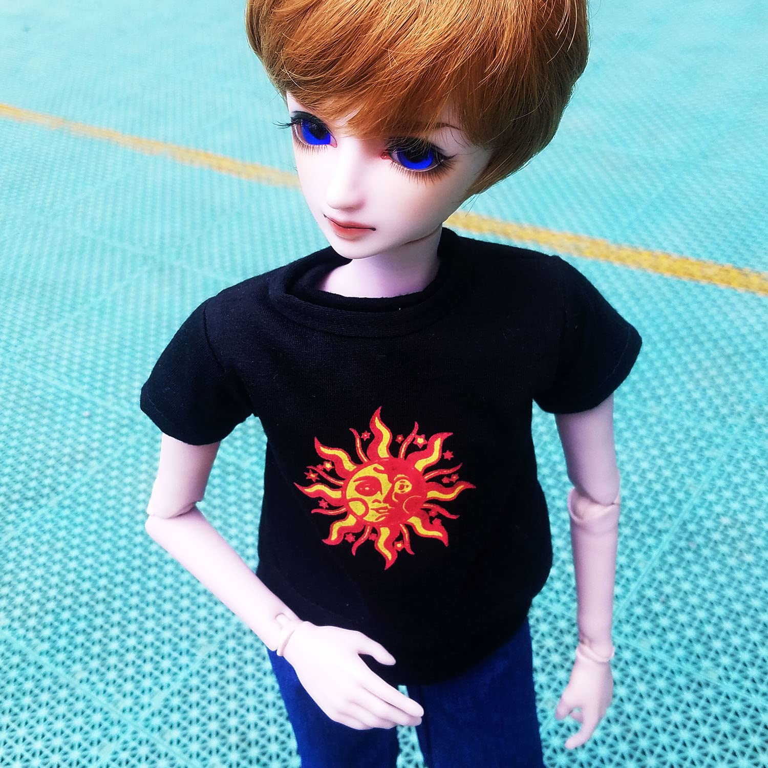 EVA BJD Full Set Photographer Jack 1/3 BJD Doll 22inch Male Boy Doll Ball Jointed Dolls + Makeup + Clothes + Pants + Shoes + Wigs + Doll Accessories