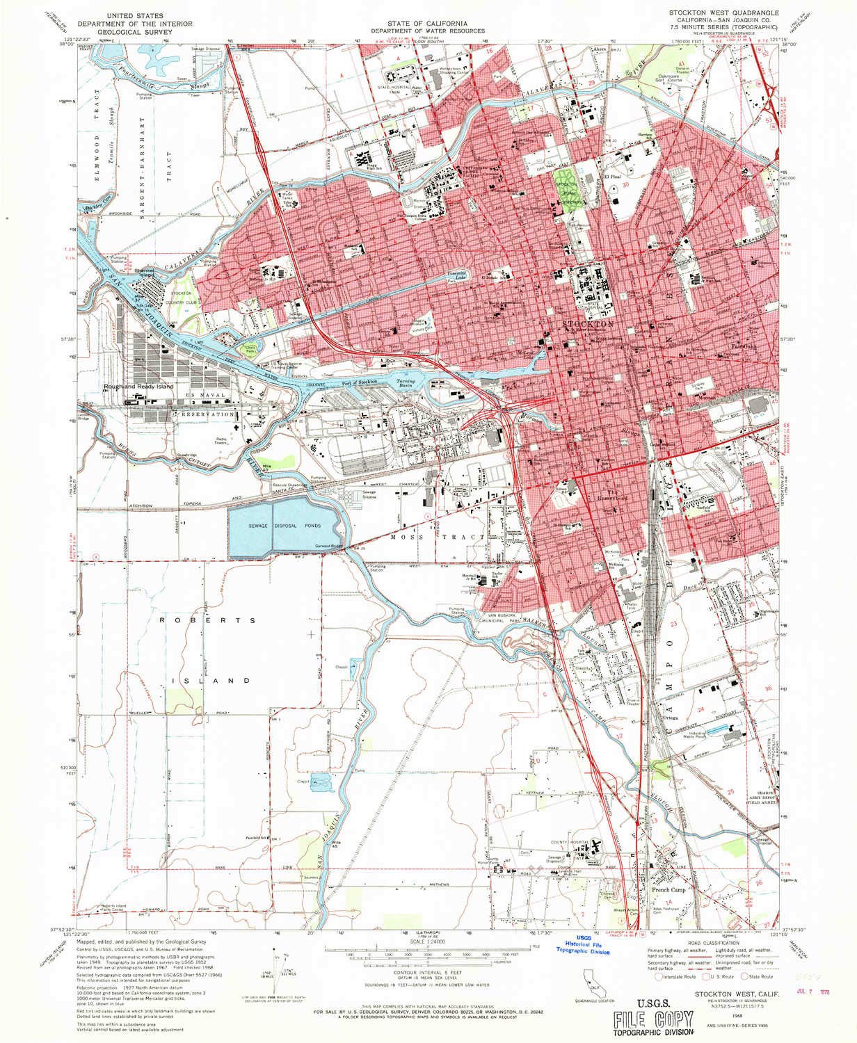 Amazon Com Yellowmaps Stockton West Ca Topo Map 1 24000 Scale