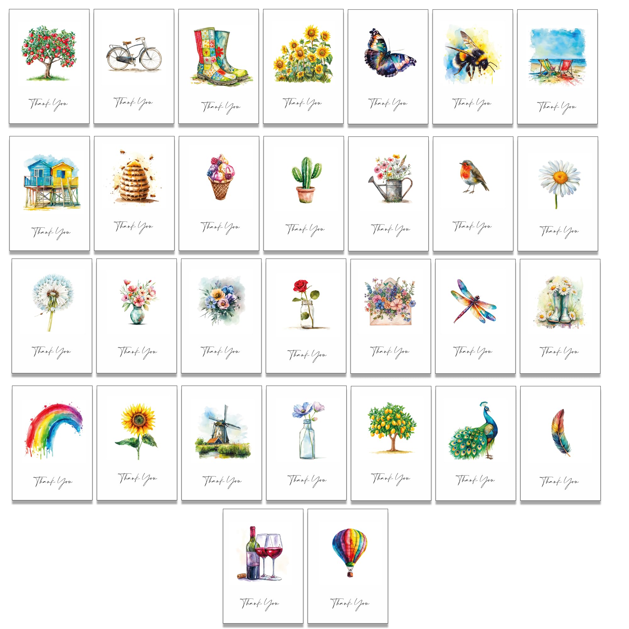 All my Puns are Intended - 30 Too Punny Thank You Cards with Envelopes (No Puns Thank You Cards)