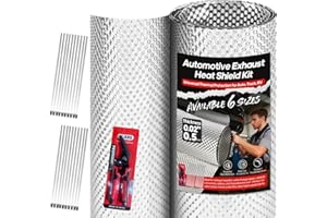 CHOCIKICK Exhaust Heat Shield Automotive, 16" x 78.7" Heavy Duty Aluminum Heat Shield with Zip Ties & Scissors, 0.5mm Flexible Car Heat Shield for Muffler, Pipe, Underbody, Up to 1022°F
