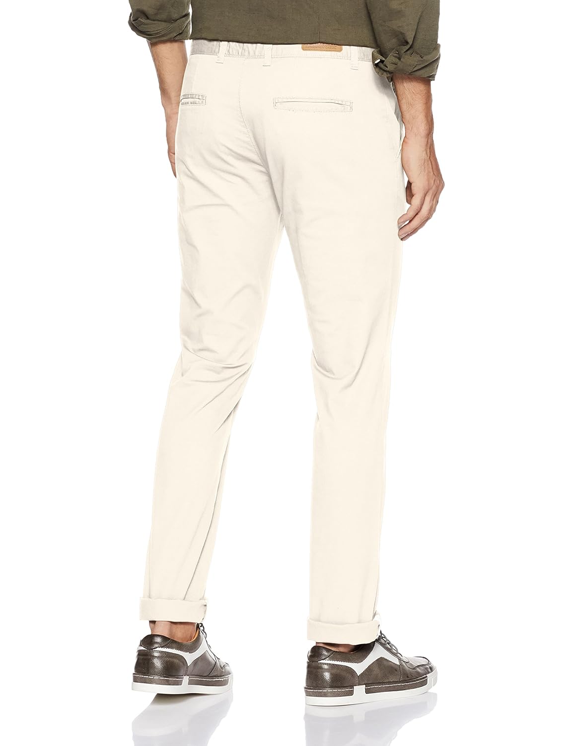 ruggers men's tapered fit casual trousers