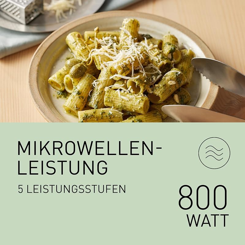 NN-ST21QWEPG 20L Solo-Mikrowelle mit Drehteller, 800 W, automatisches Auftauen, 11 Automatikprogramme, LED-Anzeige, 5 Leistungsstufen, digitaler Timer, Weiß