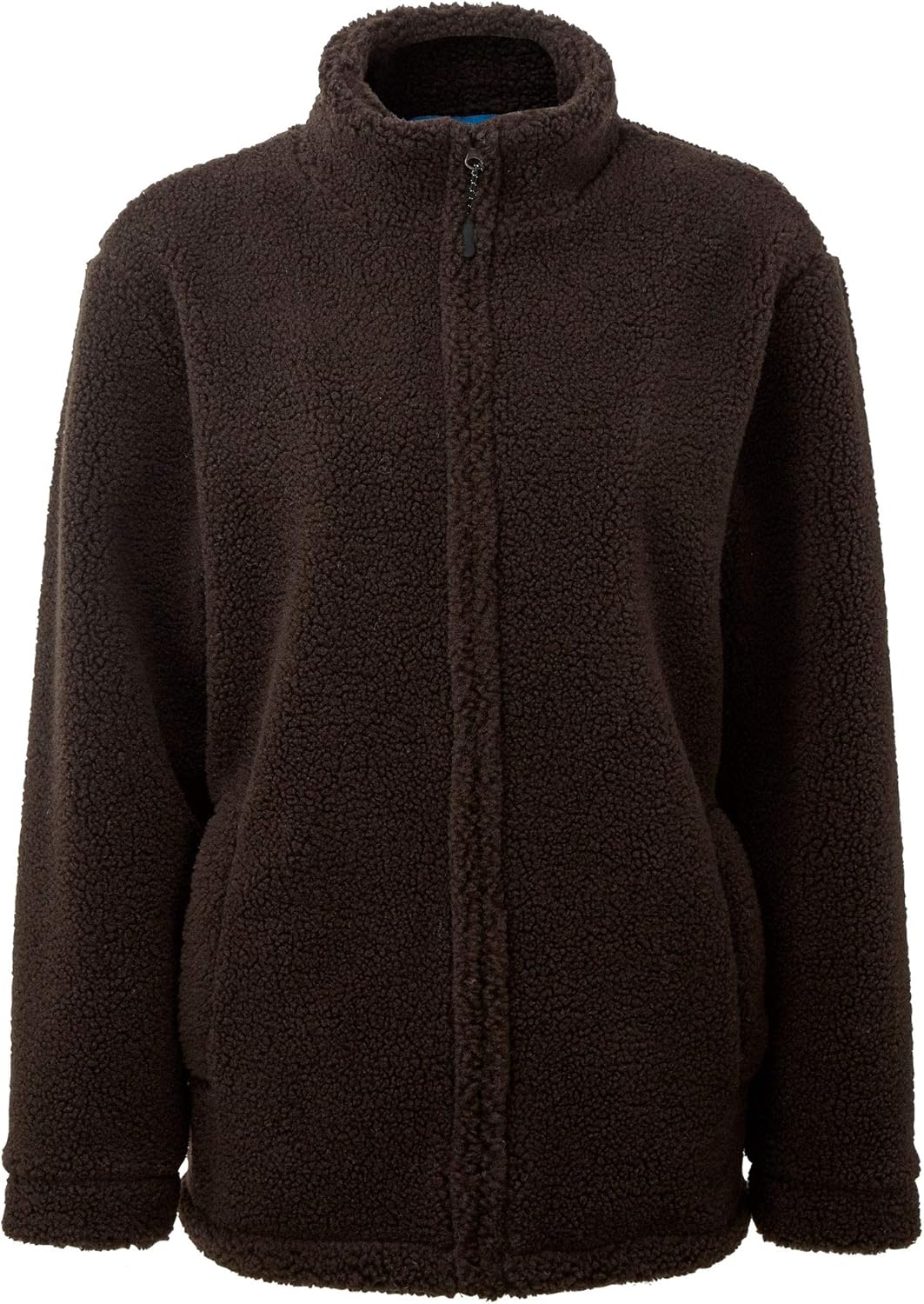 Cotton Traders Women's Sherpa Fleece Jacket Colour Dark Chocolate Size
