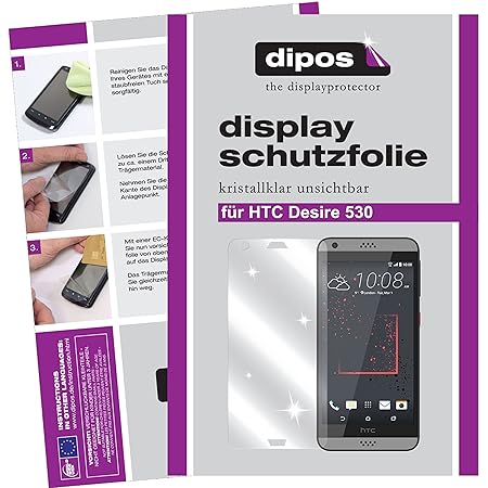 dipos I 6X Schutzfolie klar passend für HTC Desire 530 Folie Displayschutzfolie