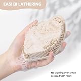 Sndyi Silicone Body Scrubber Leaf Shaped Exfoliating Shower Brush Oatmeal view 4