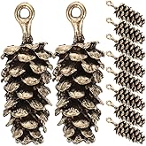 HANABASS Pine Cone Charms Small 3D Alloy Pendants for Jewelry Making Diy Bracelets Necklace Earrings Christmas Craft Accessories