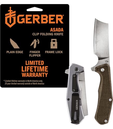 Gerber Gear 30-001495N Flatiron Folding Pocket Knife Cleaver, 3.6