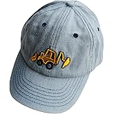 Excavator Toddler Baseball Hat, Embroidery Adjustable Kids Baseball Boys Cap Big Brother Present Age 2-8