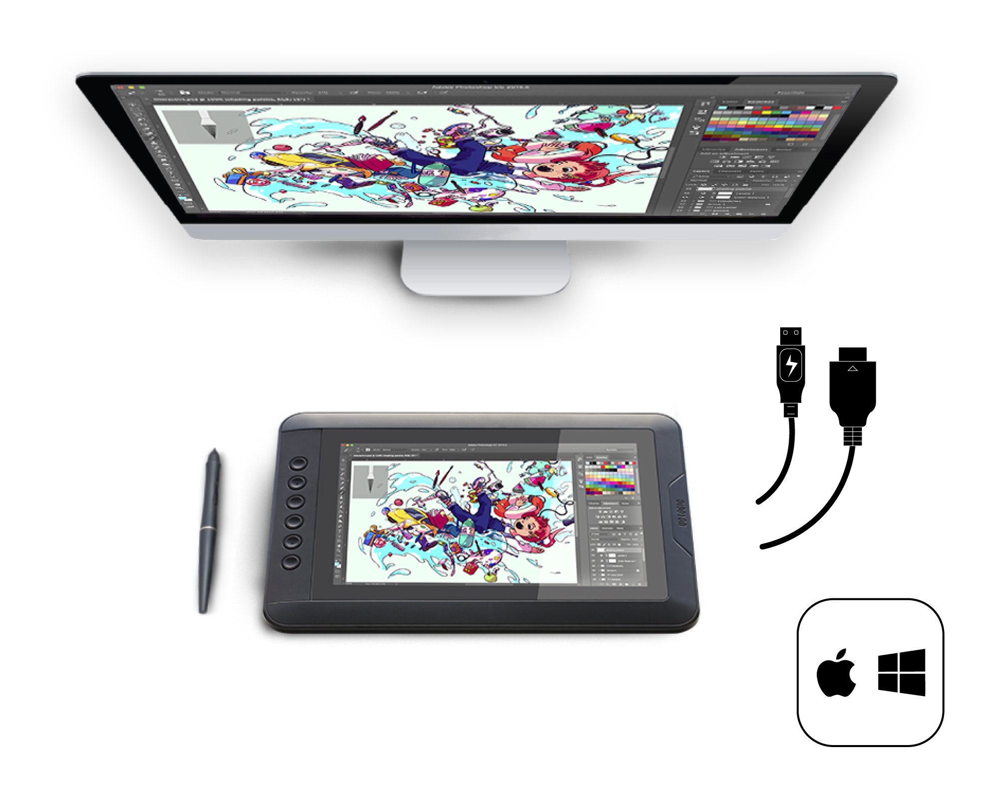 Artisul D10 S 10.1" LCD Graphics Tablet with Display HD Drawing