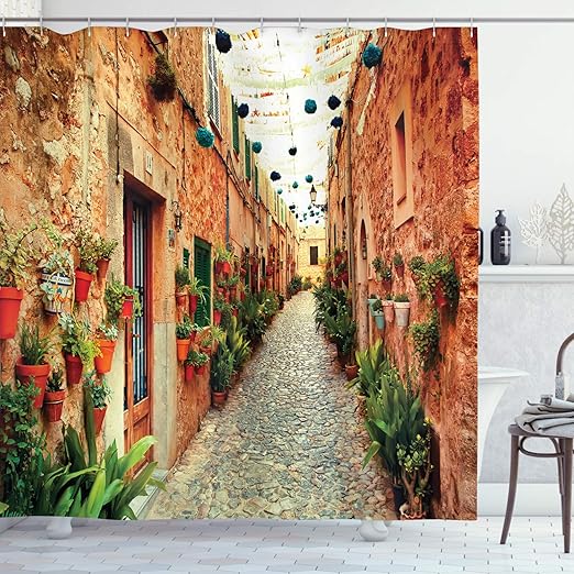 Amazon Com Ambesonne Farm House Decor Shower Curtain By Spanish