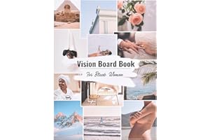FOUNCY Vision Board Book for Black Women - 1500+ Vision Board Supplies, 168 Pages Inspirational Pictures & Quotes for Vision Board Kit&Clip Art, Dream Board and Collage Book for Goal Setting