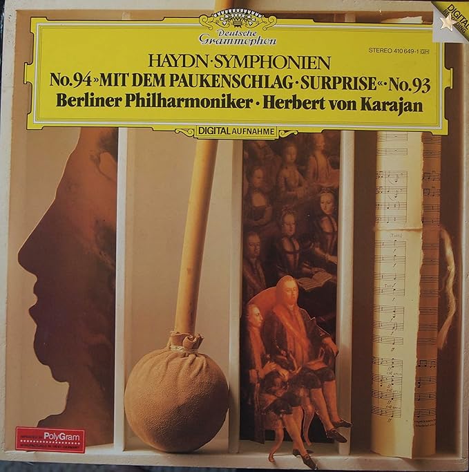 HAYDN SYMPHONY 94 & 93 KARAJAN / BPO LP DG digital 410 6491. VINYL