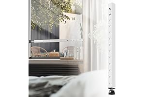 WooFog Adjustable Window Security Bars Vertical, Heavy Duty Sliding Patio Glass Door Lock Bar with Rubber Feet, 17-33 inch Window Safety Stopper for Up and Down Windows -White 1 PCS Patented