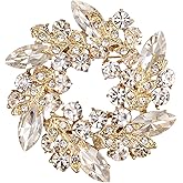 EVER FAITH Austrian Crystal Wedding Corsage Jewelry Accessory Bridal Flower Wreath Brooch Pin for Women