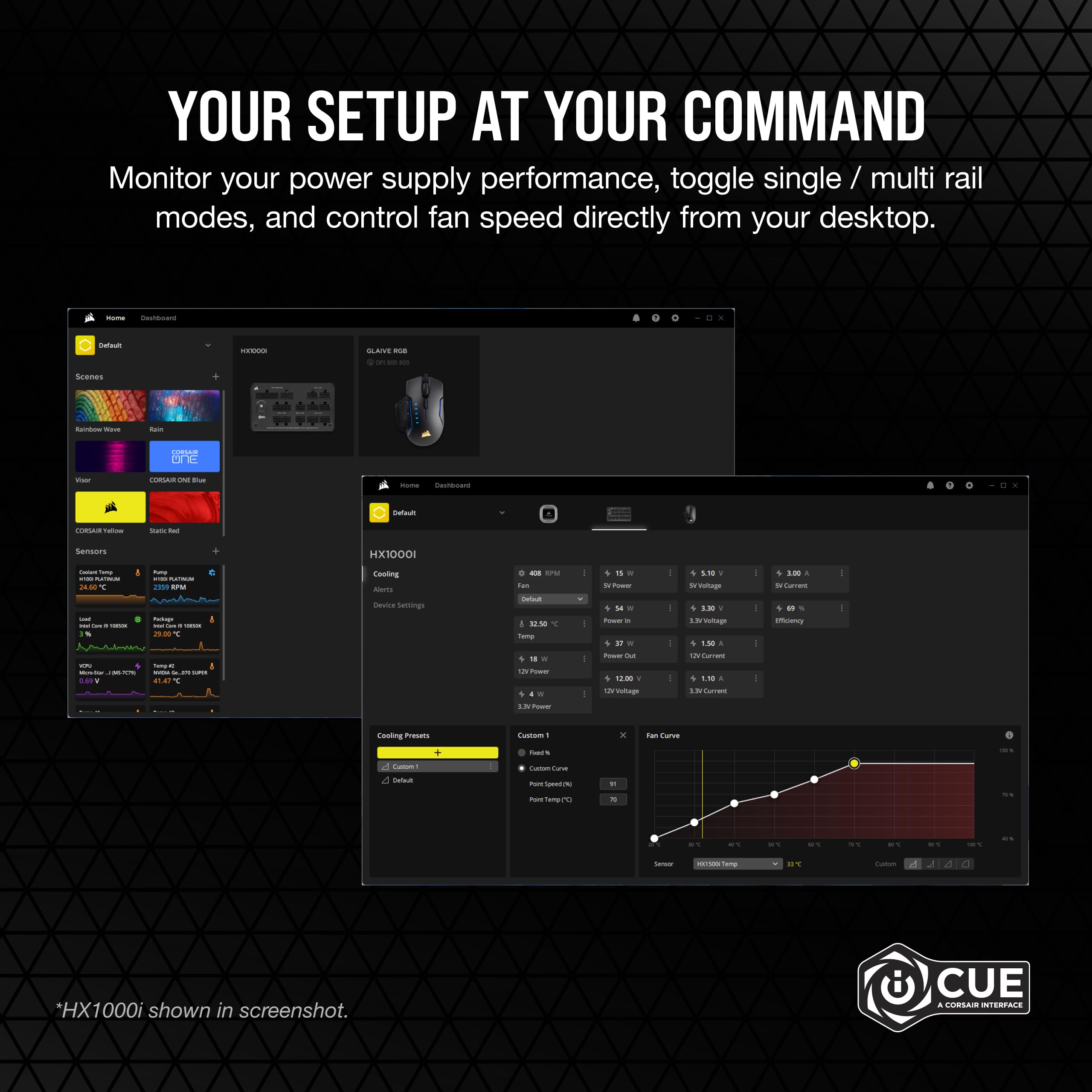 Corsair Hxi Series 1200W 80+ Platinum Pcie 5.0 Fully Modular Power Supply - View 7