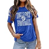 Football Shirt Women Game Day Shirts Football Team Fans Tee Sports Jersey Tops