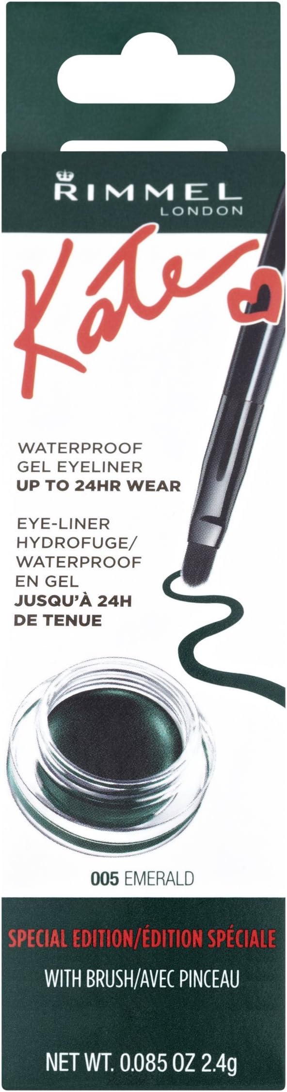 Rimmel London Kate Gel Eyeliner Emerald Green Waterproof 24 Hour Wear