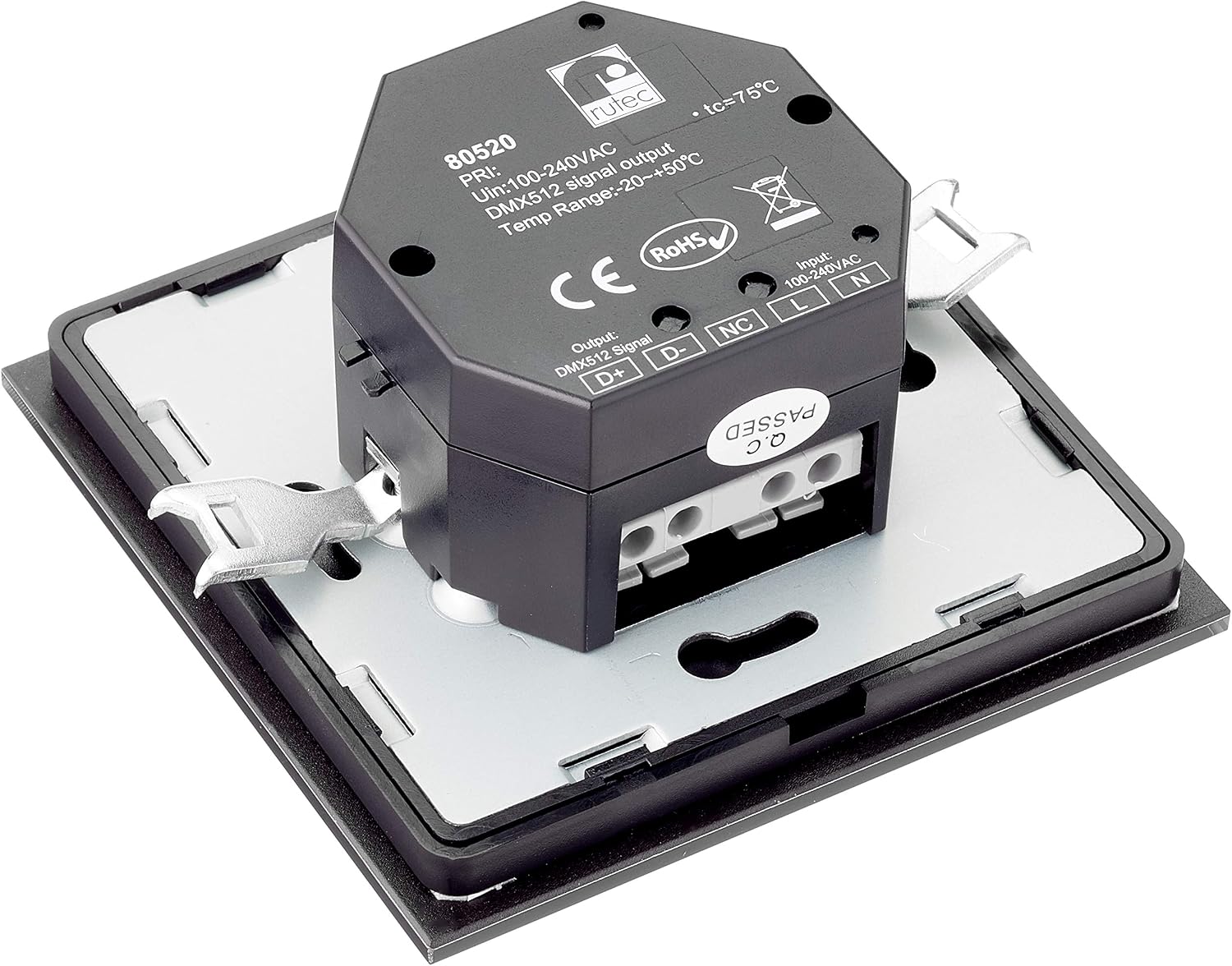 AC-DMX Touch Panel 4 Zones RGBW 230 V, Black - Image 3