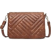 SENDEFN Quilted Leather Crossbody Bags for Women Ladies Shoulder Purse Satchel HandBag with Chain Trendy Strap