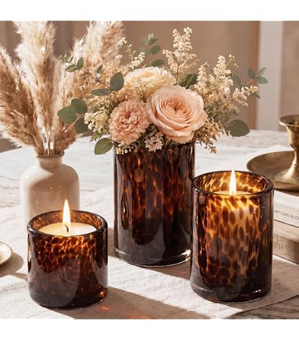 Amazon.com: Two's Company Set of 2 Tortoise Candleholder Vase