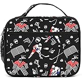 Droerfes Hockey Insulated Lunch Box Reusable Lunch Bag Women Men Cooler Tote Bag For Kids Boys Girls Work Picnic School Office