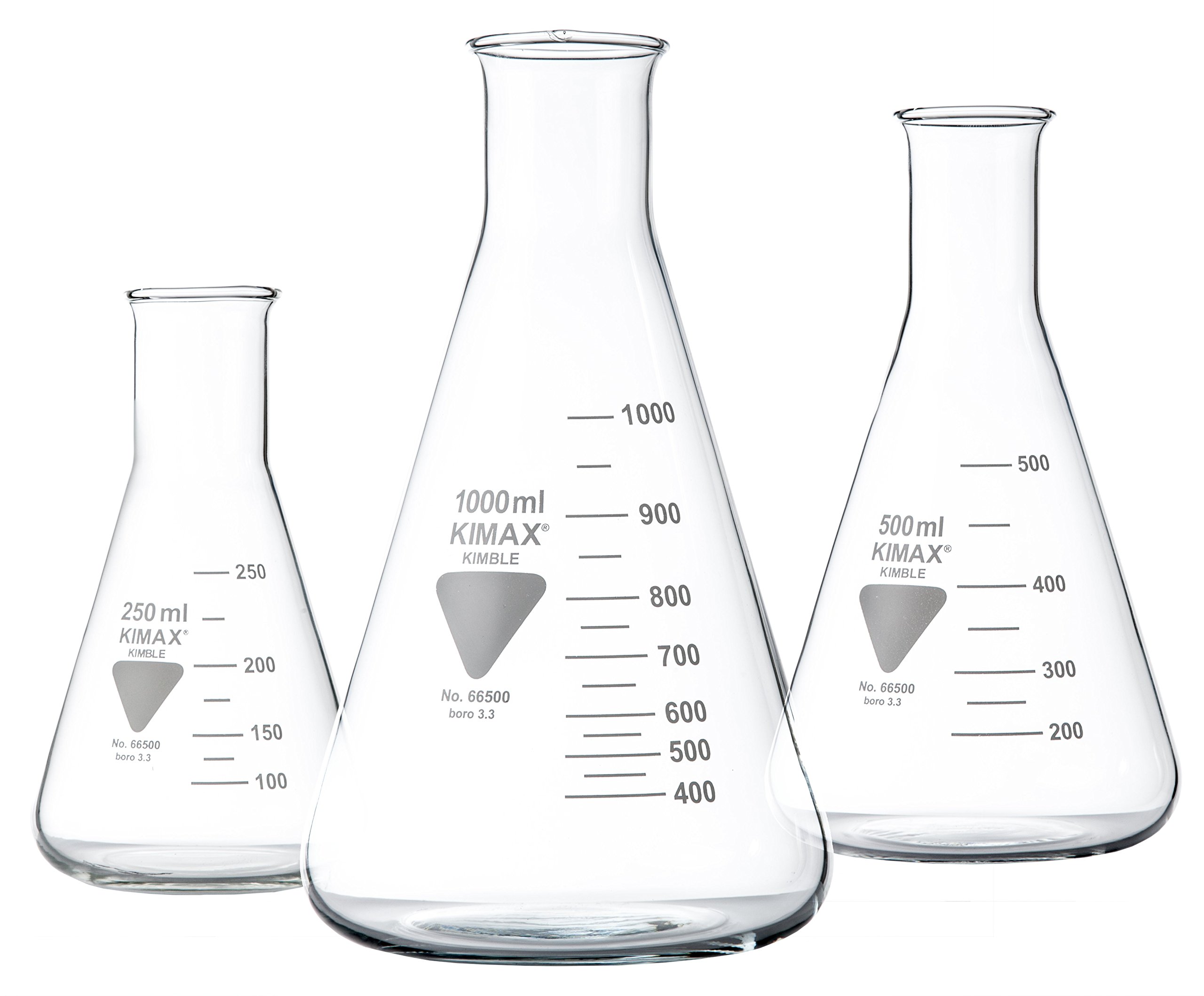 neoLab 1-0181 Erlenmeyer Flask, Narrow Neck, Kimax Boro 3.3, 1000 ml