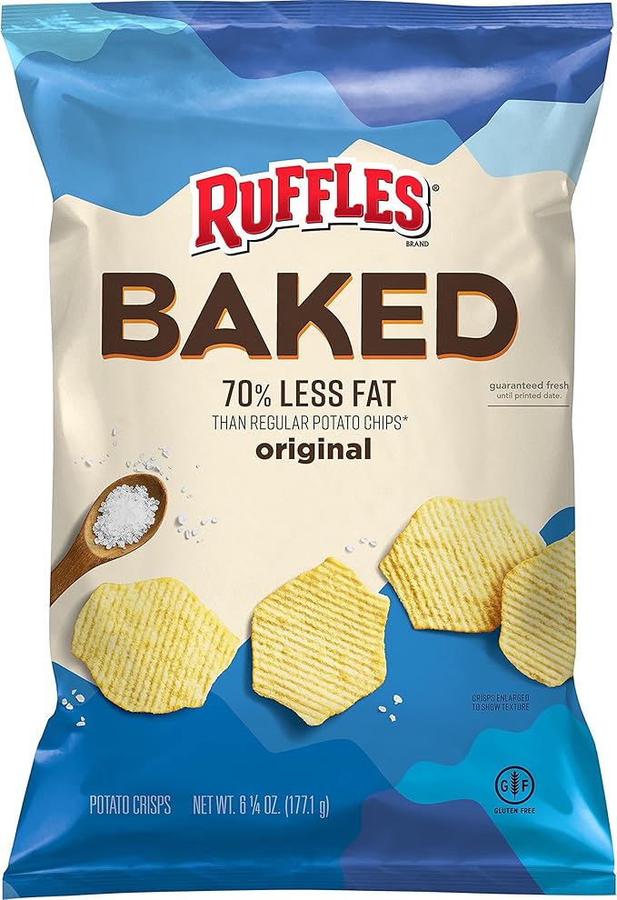 Amazon Ruffles ラッフルズ オーブンベイク オリジナル ポテトチップス 177 1g Oven Baked Original Potato Chips 並行輸入品 Ruffles スイーツ スナック菓子 通販