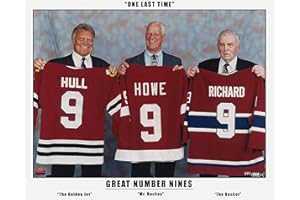 Three Great Nines 16" x 20" Maurice Richard Gordie Howe Bobby Hull Limited Edition of 999 Hockey Legends Photograph (20" x 16