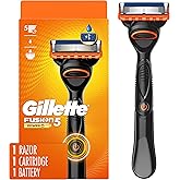 Gillette Fusion5 Power Razor for Men, 1 Gillette Power Razor Handle + 1 Blade Refill