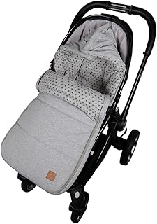 Kinderwagen Fußsack Jessy Jersey Star, light grey