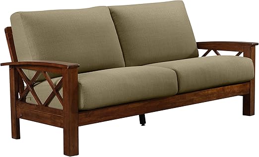 Amazon Com Domesis X Design Sofa With Exposed Cherry Wood Frame