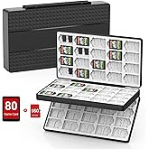 Jimofuga Switch Game Case Holder for Nintendo Switch 2/OLED/Lite with 80 Cartridge Slots and 160 Micro SD Card Storage, Portable Travel Switch Game Card Protective for Valentine's Day Gift