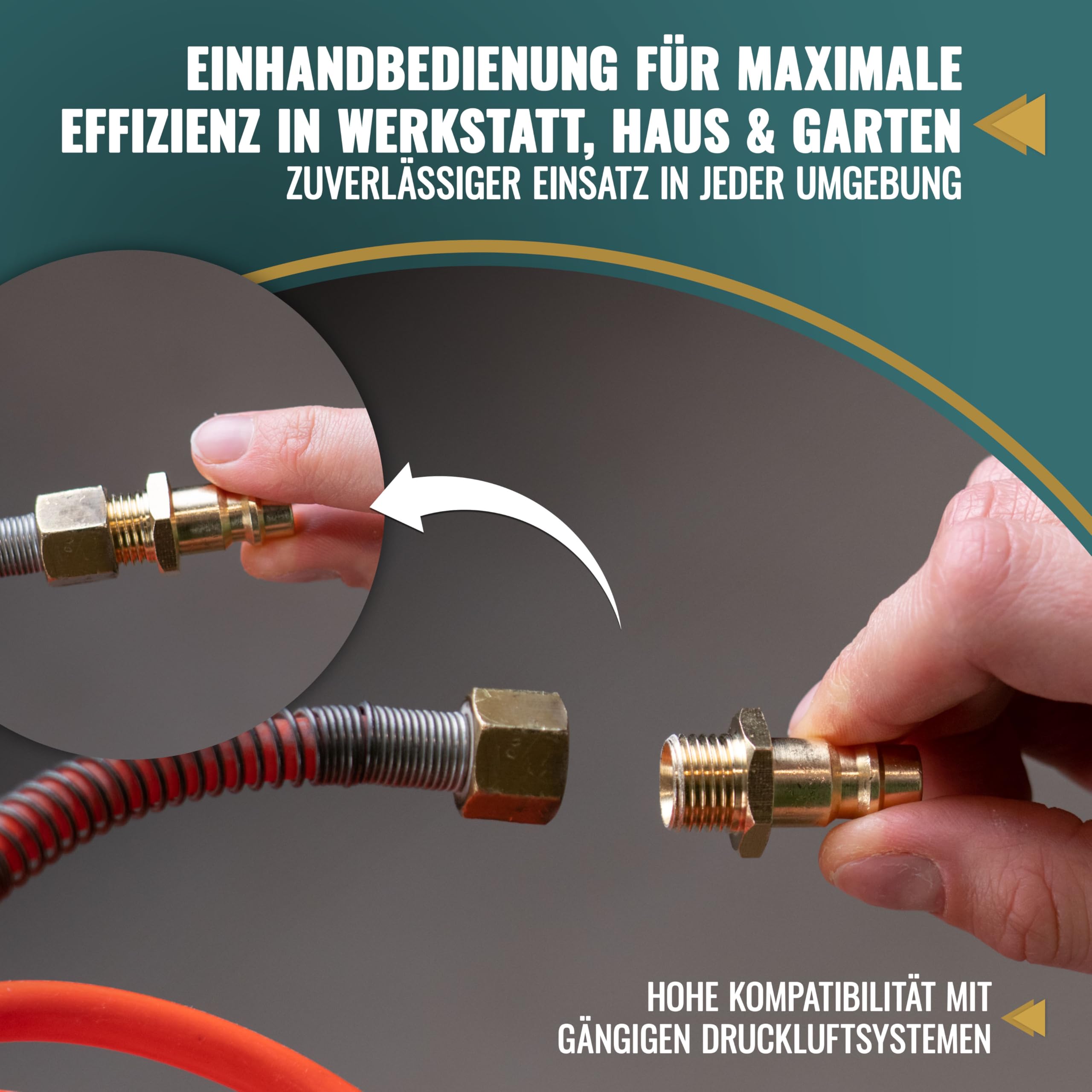 Poppstar Druckluft-Stecknippel NW 7,2 mit 1/4 Zoll Innengewinde für Druckluft-Anschluss 5