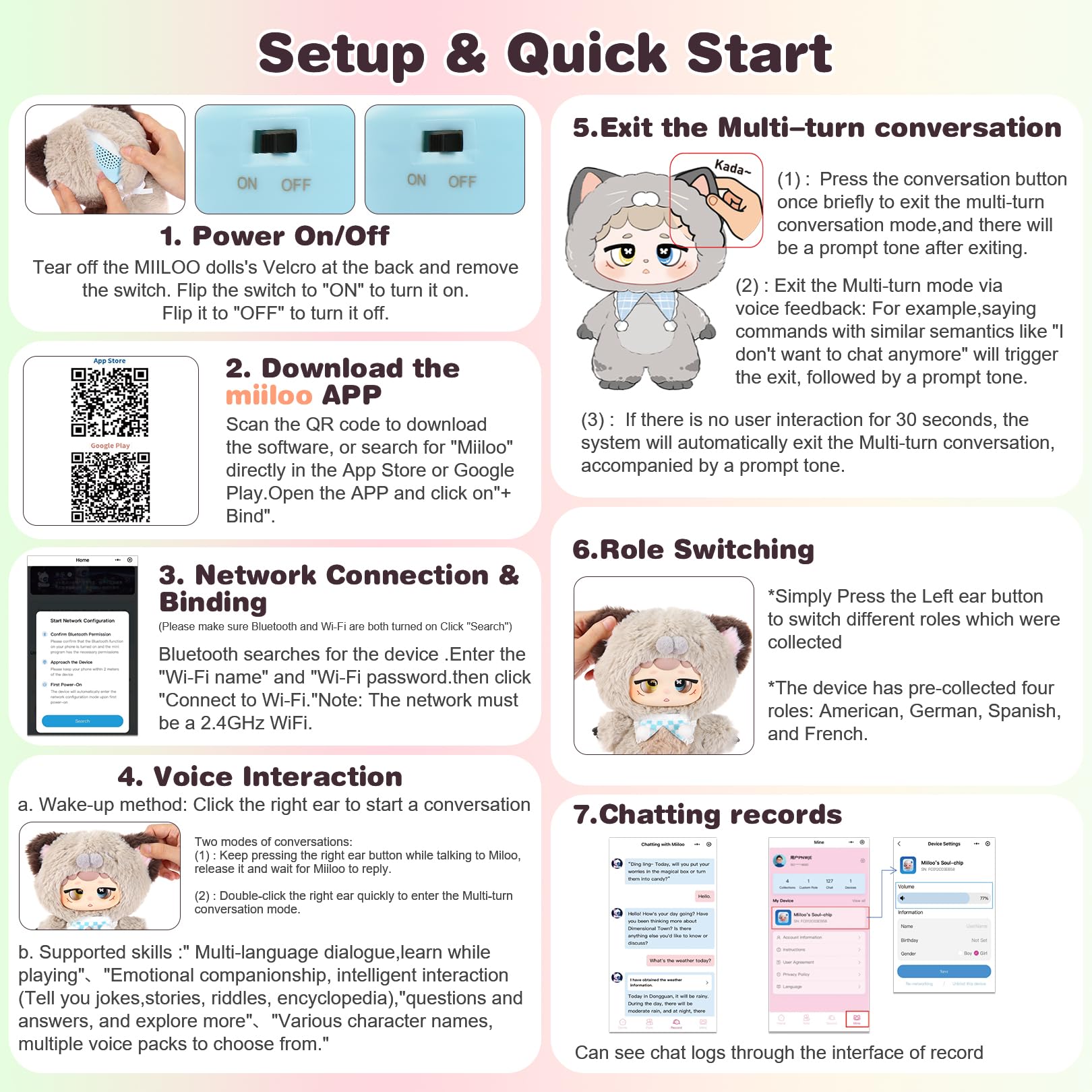 IvyBess AI Smart Stuffed Animal with ChatGPT-Real-Time Voice Interactive Plush Toy, Learning Assistant & Emotional Companion for Kids 3+ Interactive Plush Stuffed Animal Toys