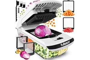 Fullstar Vegetable Chopper & Cutter - Slicer Dicer Spiralizer with Container for Food Veggie Onion Cucumber Tomato Salad Pota