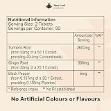 NEW LEAF Turmeric Tablets 2600mg with Black Pepper & Ginger 180 Tabs view 6