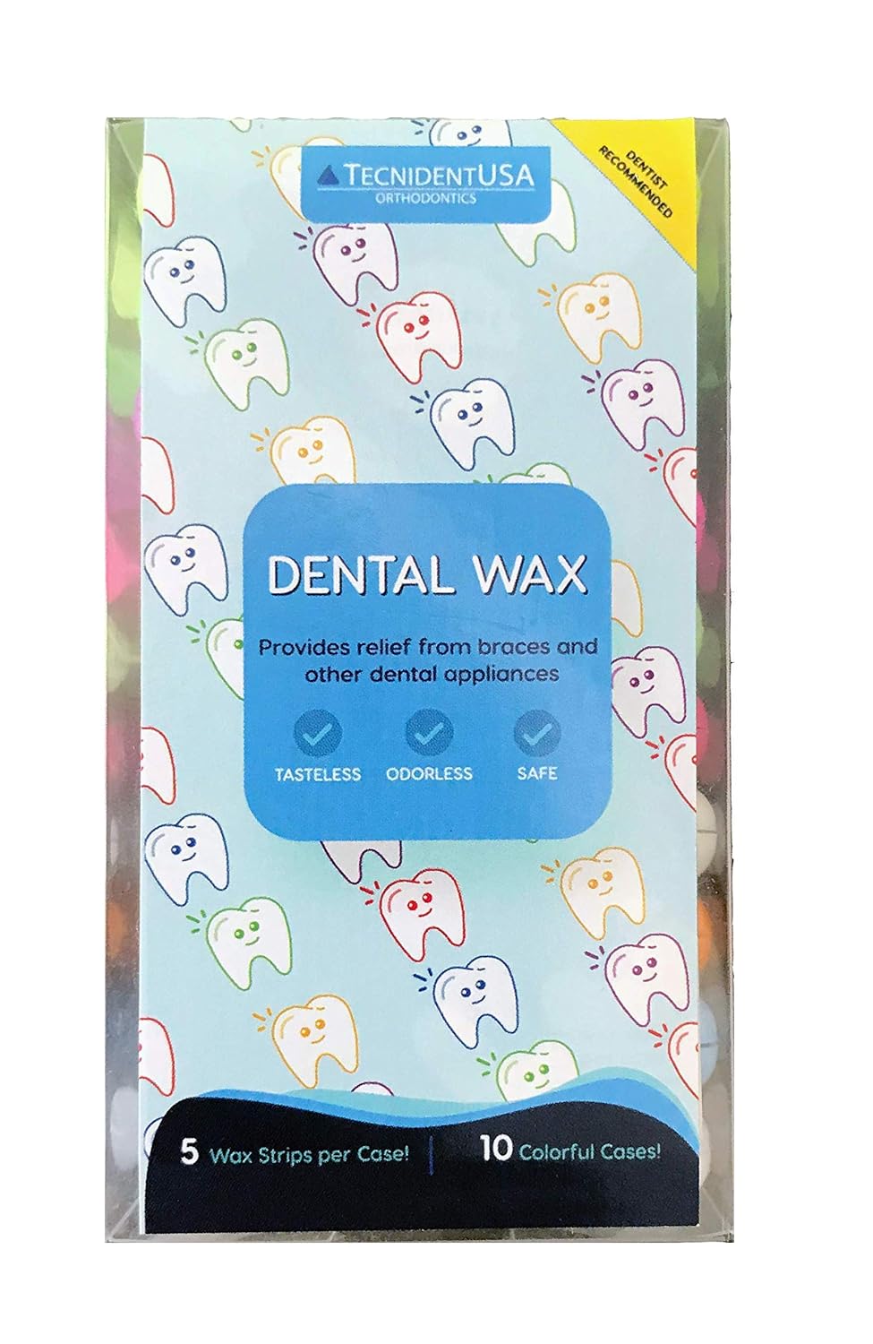 TecnidentUSA Orthodontic Wax for Braces - Dental Care - Pack of 10 - Unscented and Unflavored : Beauty