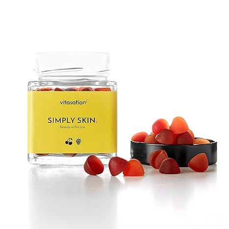 SIMPLY SKIN. Haut Vitamine & Haar Vitamine für schöne Haut, Haare & Nägel mit Hyaluronsäure I Q10 I Ceramide I Biotin B7 + Fo