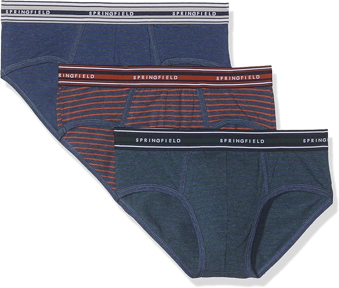 Springfield Pack 3 Slip Stripe Organ Boxer, Verde (Dark Green 20), Medium (Tamaño del Fabricante: M) para Hombre: Amazon.es: Ropa y accesorios