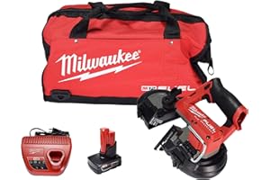 Milwaukee 2529-21XC M12 FUEL 12-Volt Lithium-Ion Cordless Compact Band Saw XC Kit with One 4.0 Ah Battery, Charger and Tool Bag