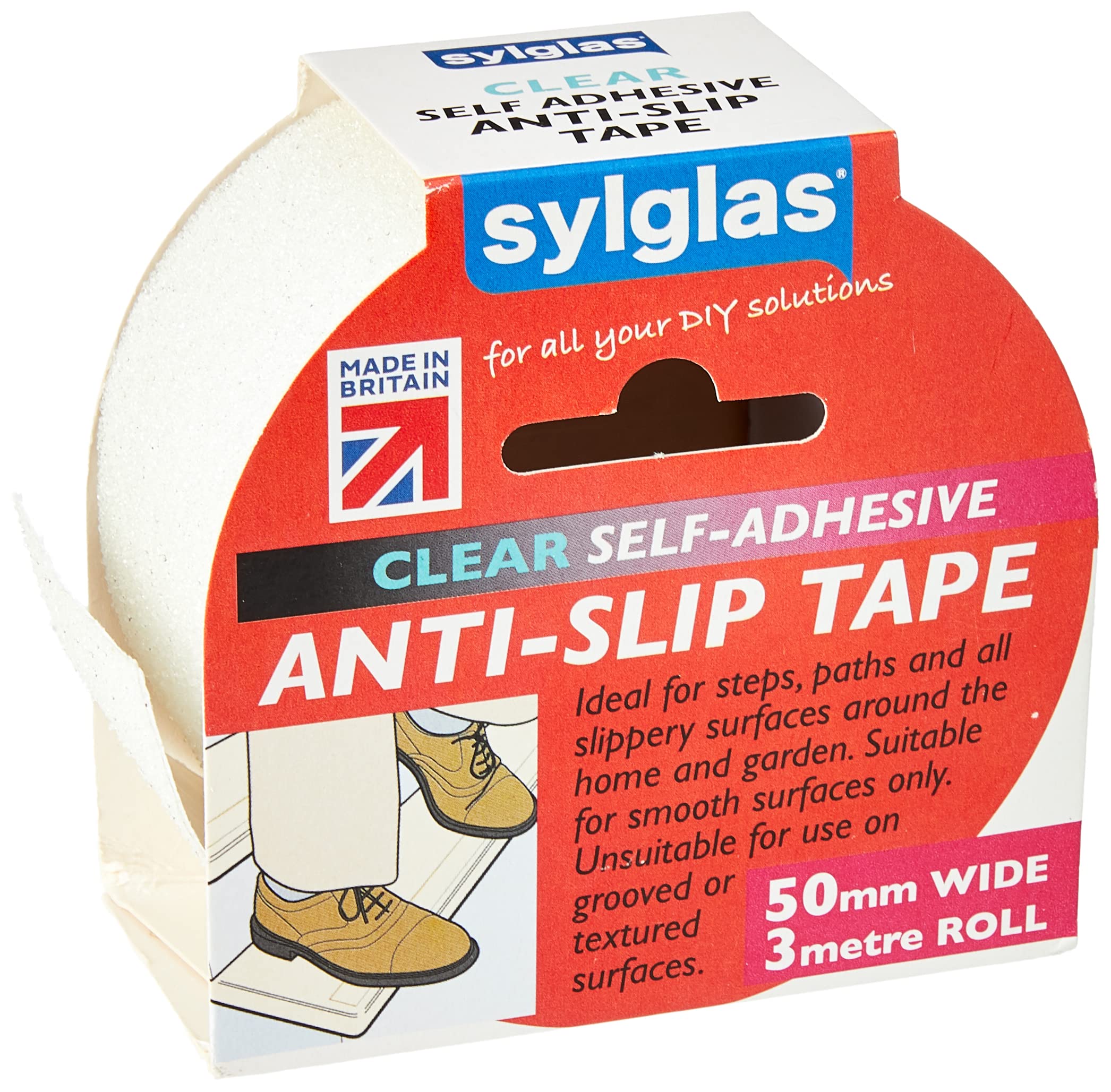 Sylglas Anti Slip Tape – Durable Self-Adhesive Grip Solution for Stairs, Floors, and Ramps – Weatherproof, Easy to Apply, for Indoor & Outdoor Safety