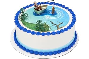 DecoPac Fisherman with Action Fish DecoSet Cake Decoration, 3 Piece Set, (16334)