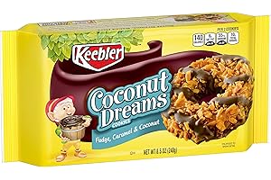 FUDGE SHOPPE Keebler Coconut Dreams Cookies, Caramel and Coconut, 8.5 Ounce Tray, Pack of 4