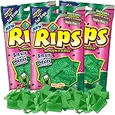 Rips Licorice Bite Size Candy, Watermelon Real Fruit Juice Flavored Fat Free Candies, Edible Cake and Cupcake Toppers for Birthday Parties and Events, Pack of 3, 4 Ounces Each